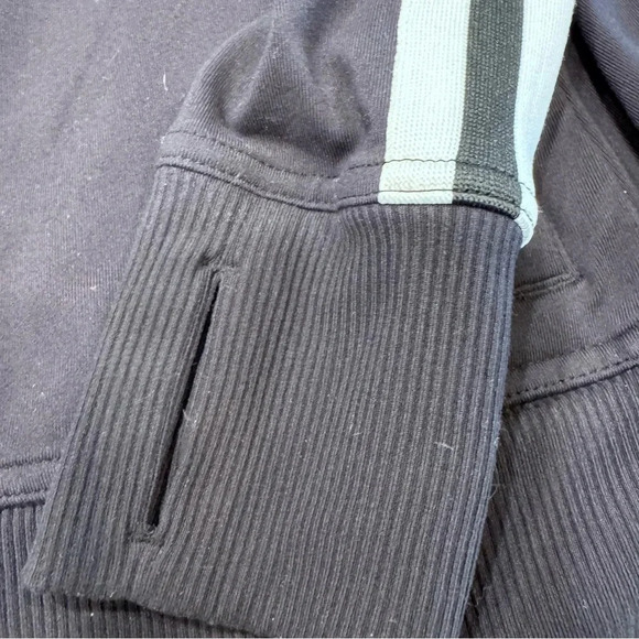 ATHLETA Women's Track Jacket Full Zip Black White Stripes Size S - Picture 8 of 9